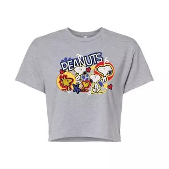 Футболка Juniors с принтом «Peanuts» и «Snoopy & Woodstock» Licensed Character, серый