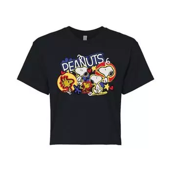 Футболка Juniors с принтом «Peanuts» и «Snoopy & Woodstock» Licensed Character, черный