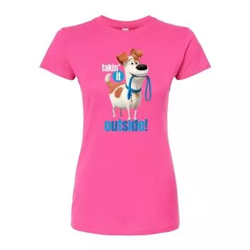 Футболка Juniors' Secret Life of Pets It Outside с графическим рисунком Licensed Character, розовый