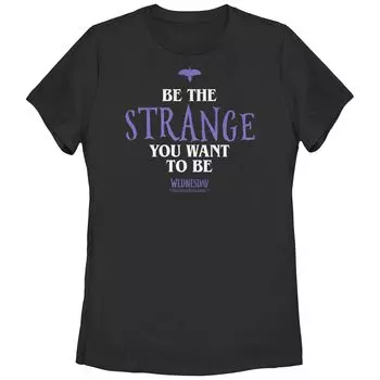 Футболка Juniors' Wednesday Be The Strange You Want To Be с рисунком Licensed Character