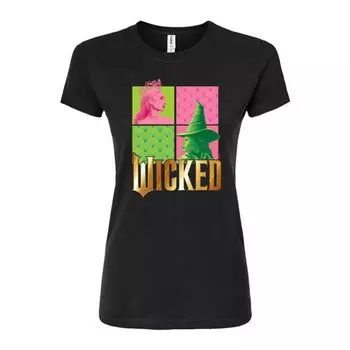 Футболка Juniors Wicked Glinda & Elphaba в сетку Licensed Character, черный
