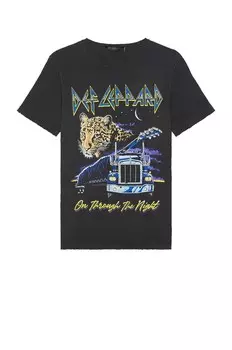 Футболка Junk Food Def Leppard On Through The Night, цвет Vintage Black