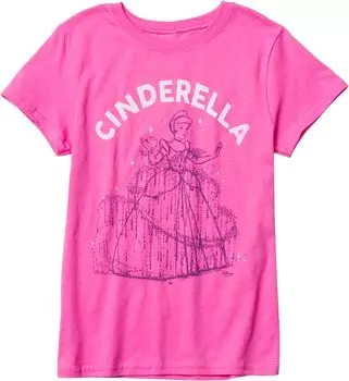 Футболка Junk Food Kids Disney Cinderella T-Shirt, цвет Hot Pink