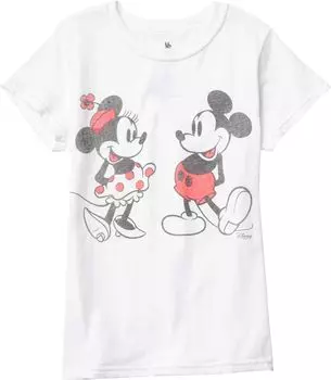 Футболка Junk Food Kids Disney Minnie & Mickey T-Shirt, белый