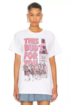 Футболка Junk Food This Bud's For You, белый