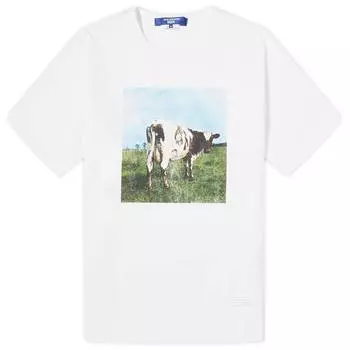 Футболка Junya Watanabe Man Cow Print T-Shirt, цвет White &Black