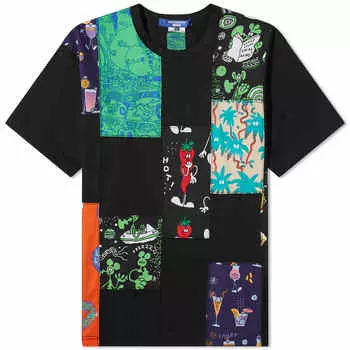 Футболка Junya Watanabe Man X Lousy Livin' Patchwork, черный