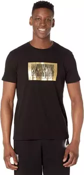 Футболка Just Cavalli Queens T-Shirt with "Just Code" Foil Logo, черный