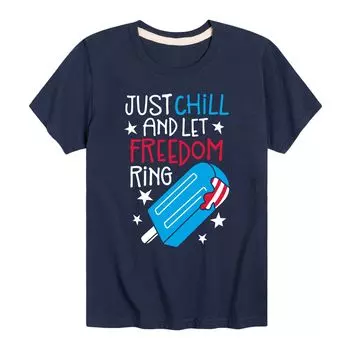 Футболка Just Chill Let Freedom с кольцом для мальчиков 8–20 лет Licensed Character, синий