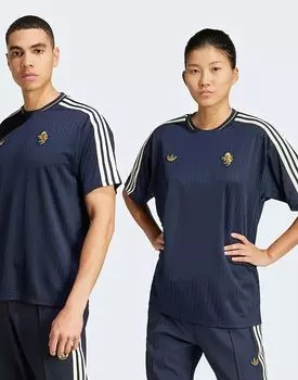 Футболка Juventus Terrace Icons (гендерно-нейтральная) синего цвета adidas Originals