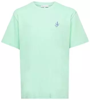 Футболка JW Anderson Anchor Embroidery T-Shirt 'Spearmint', зеленый