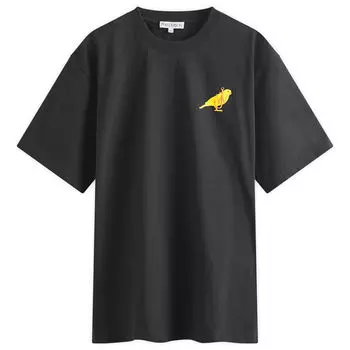Футболка Jw Anderson Canary Embroidery T-Shirt, черный