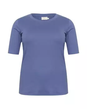 Футболка KAFFE CURVE Shirt Carina, индиго