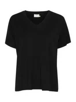 Футболка KAFFE Frida V-Neck, цвет black/deep
