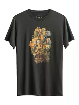 Футболка Kaft Industry Sunset, антрацит/светло-серый