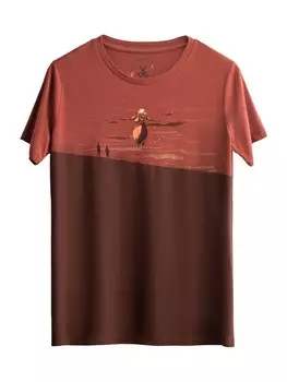 Футболка Kaft Shield Maiden, цвет Rusty red/Merlot