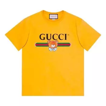 Футболка kai x crossover ss21 loose round neck short sleeve yellow Gucci, желтый