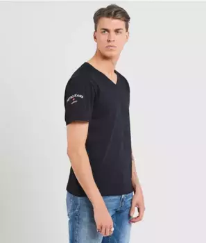 Футболка Kalen с v-образным вырезом Retro Jeans, черный