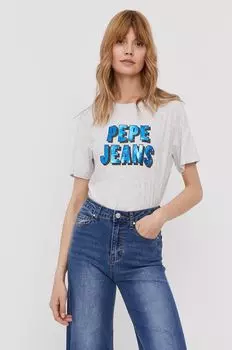Футболка КАЛИ Pepe Jeans, серый