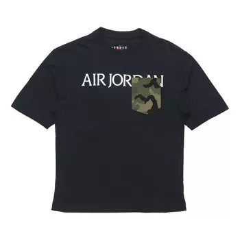 Футболка камуфляж mashup камуфляж карман мужской Air Jordan, черный