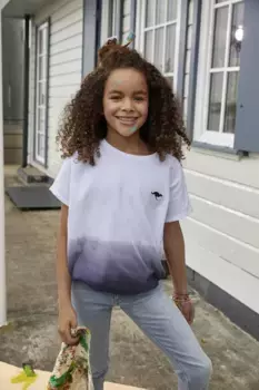 Футболка KangaROOS, градиентный цвет, белый