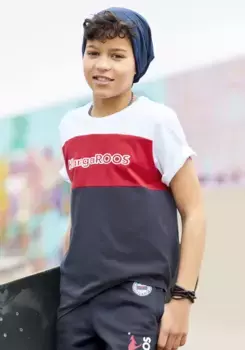 Футболка KangaROOS "в стиле колор-блок", синий