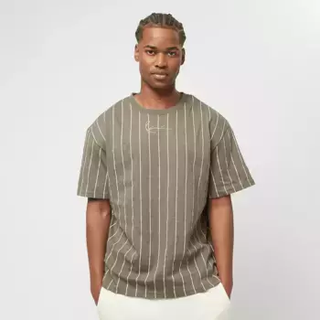 Футболка Karl Kani Small Signature Essential Pinstripe Tee, коричневый/коричневый/бежевый