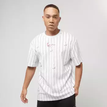 Футболка Karl Kani Small Signature Logo Pinstripe Tee, белый/белый