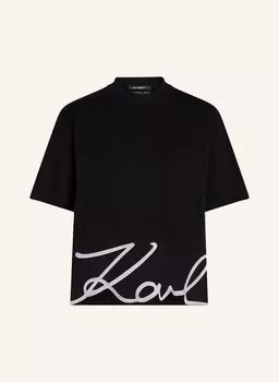 Футболка KARL LAGERFELD, черный/серебряный