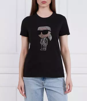 Футболка Karl Lagerfeld ikonik 2.0 Regular Fit, черный