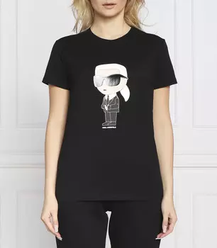 Футболка Karl Lagerfeld ikonik 2.0 regular fit, черный