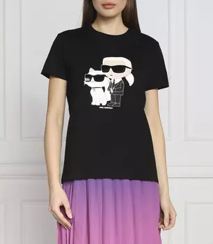 Футболка Karl Lagerfeld ikonik 2.0 regular fit, черный