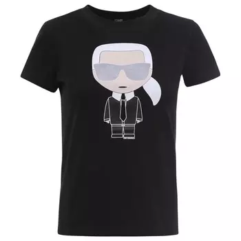 Футболка Karl Lagerfeld Ikonik Karl, черный