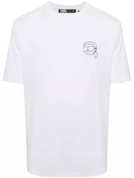 Футболка Karl Lagerfeld Ikonik Outline из органического хлопка, белый