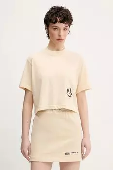 Футболка Karl Lagerfeld Jeans, бежевый