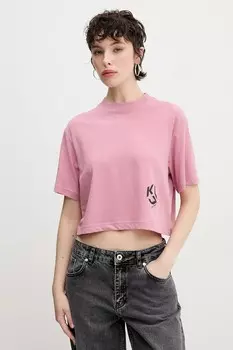 Футболка Karl Lagerfeld Jeans, розовый