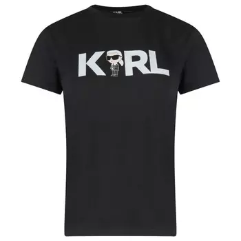 Футболка Karl Lagerfeld Logo Print Karl, черный
