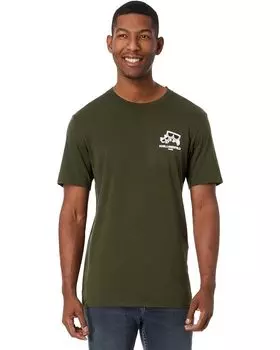 Футболка Karl Lagerfeld Paris Kocktail Karl and Choupette Short Sleeve, оливковый