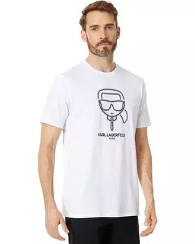 Футболка Karl Lagerfeld Paris Outline Karl Logo, белый