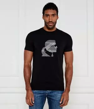 Футболка Karl Lagerfeld Regular Fit, черный / белый