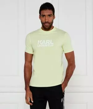 Футболка Karl Lagerfeld Regular Fit, зелено-желтый