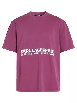 Футболка Karl Lagerfeld Rue St-Guillaume, розовый