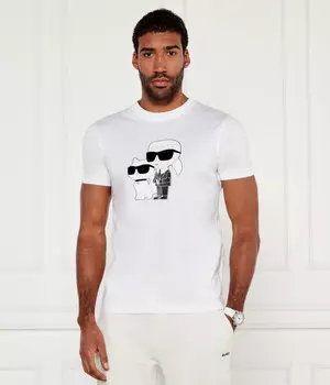Футболка Karl Lagerfeld с фирменным рисунком, белый