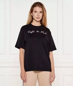 Футболка Карла Лагерфельда x Хорхе Парра Oversize fit Karl Lagerfeld, черный