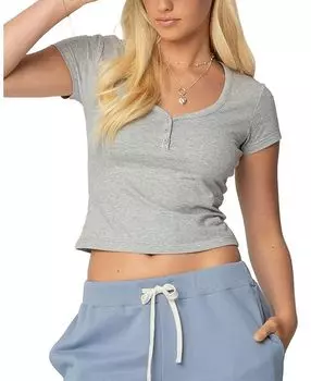 Футболка Katerina Henley Edikted, серый