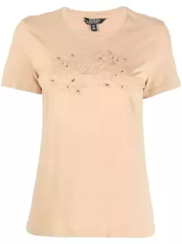 Футболка Katlin с вышивкой Lauren Ralph Lauren, коричневый