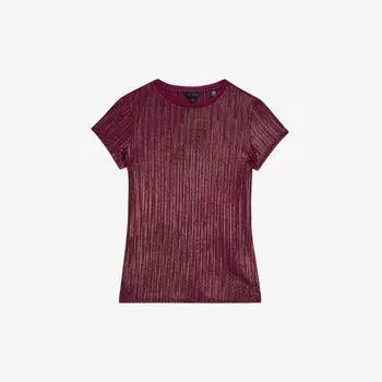 Футболка Katrino из эластичной ткани металлизированной ткани Ted Baker, красный