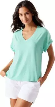 Футболка Kauai из джерси с V-образным вырезом Tommy Bahama, цвет Cozumel Heather