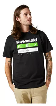 Футболка Kawasaki в полоску Fox, черный