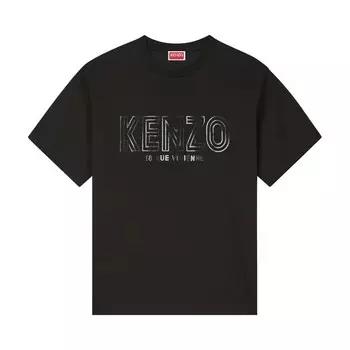 Футболка Kenzo Archive 1970 Oversize T-Shirt Black, черный